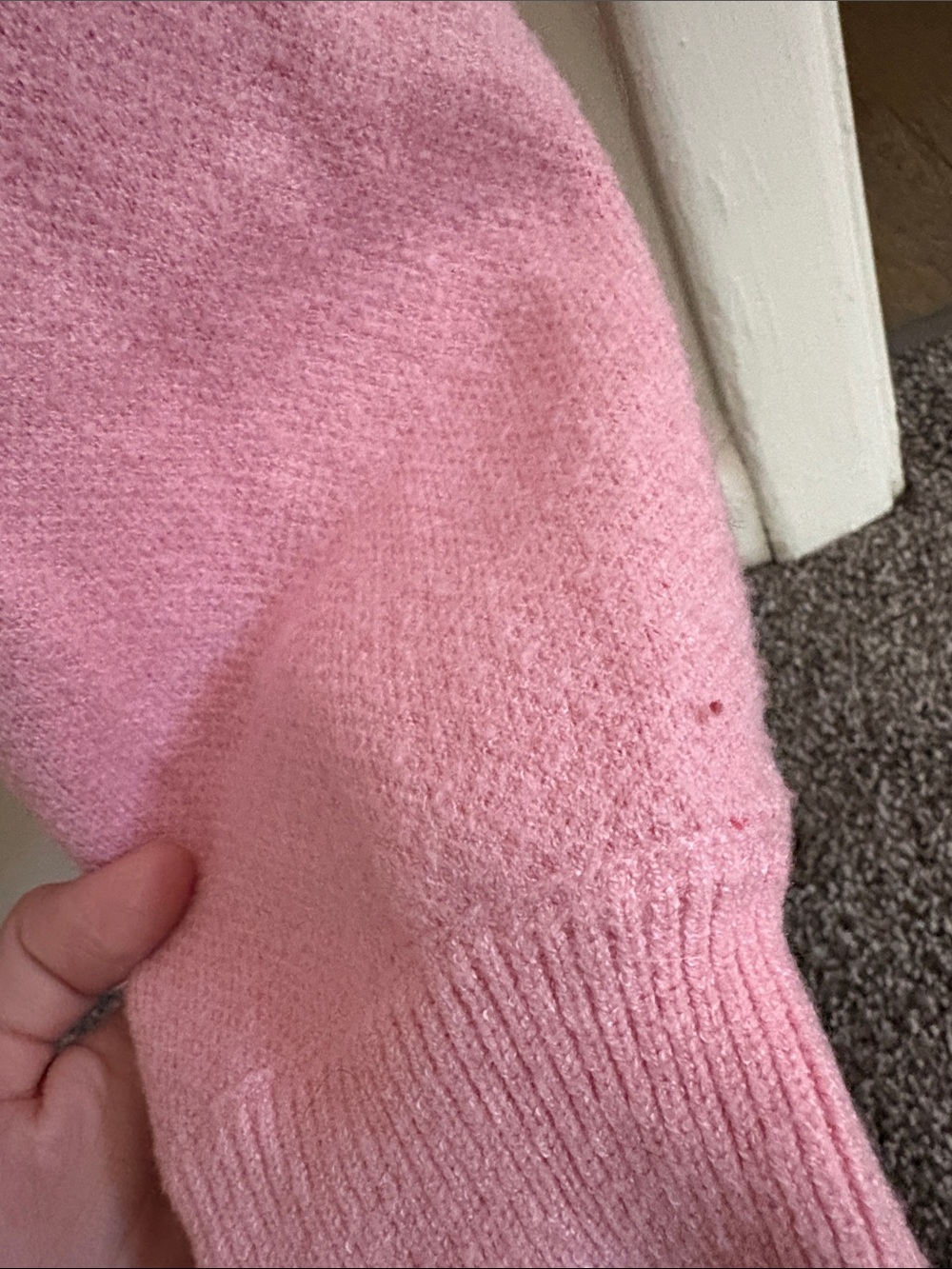 Francesca's Collections Pink Tulip & Chicken Knit Button-Front Cardigan - Picture 5 of 6